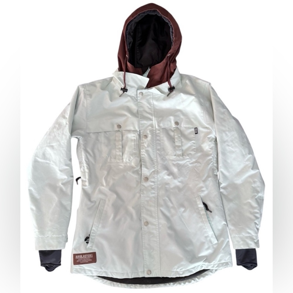 Men's White and Brown Ski & Snowboard Jacket : Airblaster